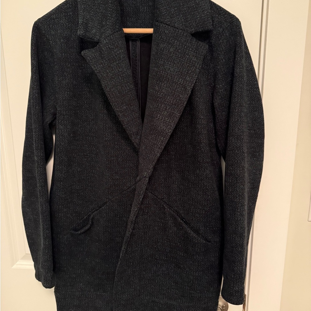Lululemon Forest green and Black herringbone non structured sport Coat
